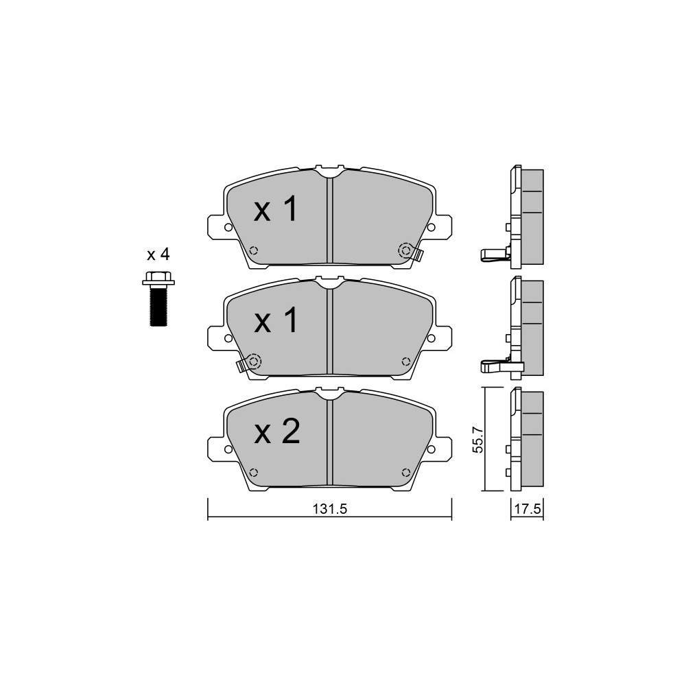 Plaquettes de frein GT2i Race Avant pour HONDA Civic (FN-FK) 1.4i 16V, 1.8i 16V, 2.2 CDTi 2006-12 - Etriers de frein Trw  - GT-PR7440T - 3666618559759