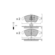 Pastiglie freno anteriori GT2i Race per MERCEDES BENZ CLS (218) 250 CDi, 350 CDi, 350 V6 2001-17 - Pinze freno Trw 