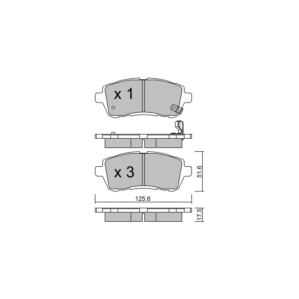 GT2i Race Front brake pads for FORD Fiesta 1.6i 16V R1 - Brake calipers Girling - GT-PR8090T - 3661768238325