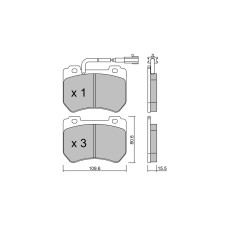 Plaquettes de frein GT2i Race Avant pour ALFA ROMEO 159 - 159 Sportwagon 1.8i 16V, 1.9 JTS, 1.9 JTDm, 2.0 JTDm, 2.2 JTS 2005-12 