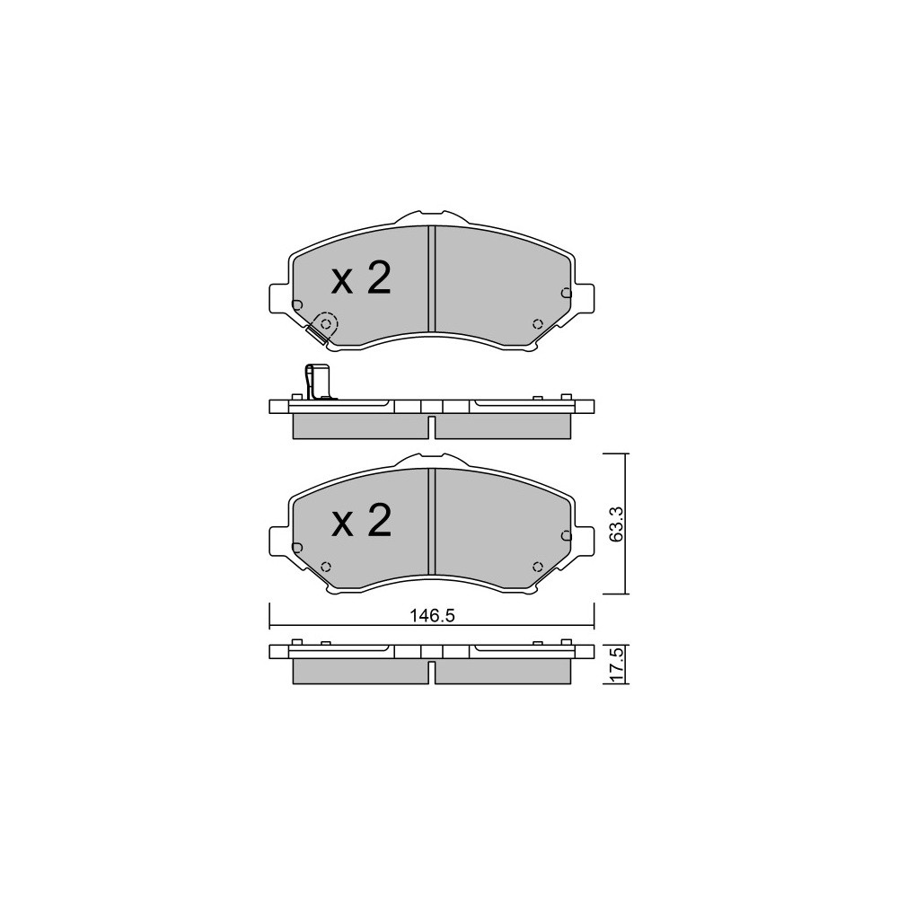 GT2i Race Avant Bremsbeläge für JEEP Wrangler (JK) OFF-ROAD Off-Road - Bosch Bremssättel - GT-PR8790T - 3666618560823