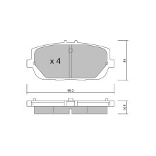Pastillas de freno traseras GT2i Race para MAZDA MX-5 IV (ND) 1.5i 16V, 2.0i 16V 2015- - Pinze freno Sumitomo