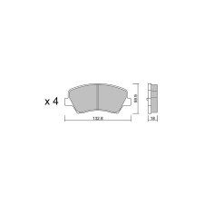 GT2i Race Front brake pads for RENAULT Clio V 1.3i 16V Turbo Rally 5 - Brake calipers Mando
