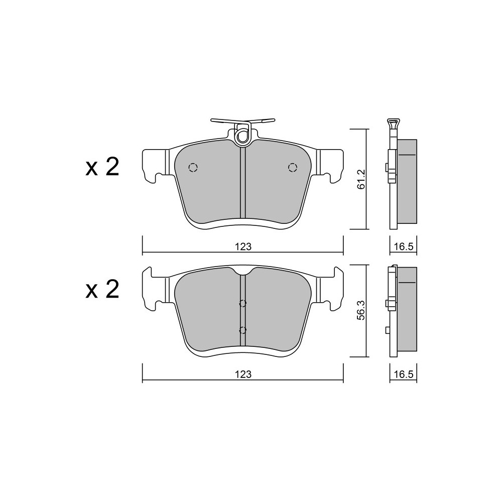 GT2i Race Rear brake pads for AUDI RS3 -S3 (8V) S3 2.0i 16V TFSi 2012-20 - Brake calipers Ate  - GT-PR9670T - 3666618559407
