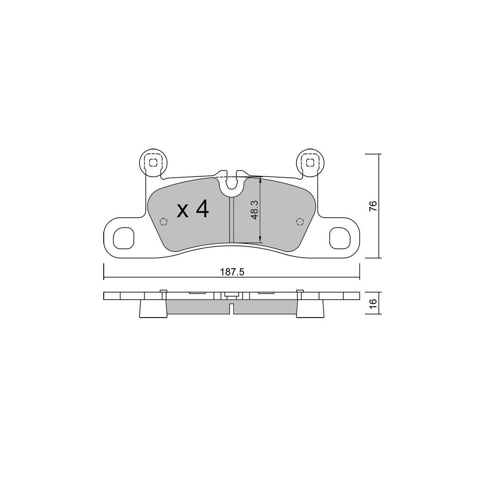 Plaquettes de frein GT2i Race Arrière pour PORSCHE 911 (991) 3.4 Carrera / Carrera 4 2012-19 - Etriers de frein Brembo - GT-PR9741T - 3666618559285