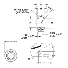 Aurora 1/2" spherical bearing, 1.125" external diameter