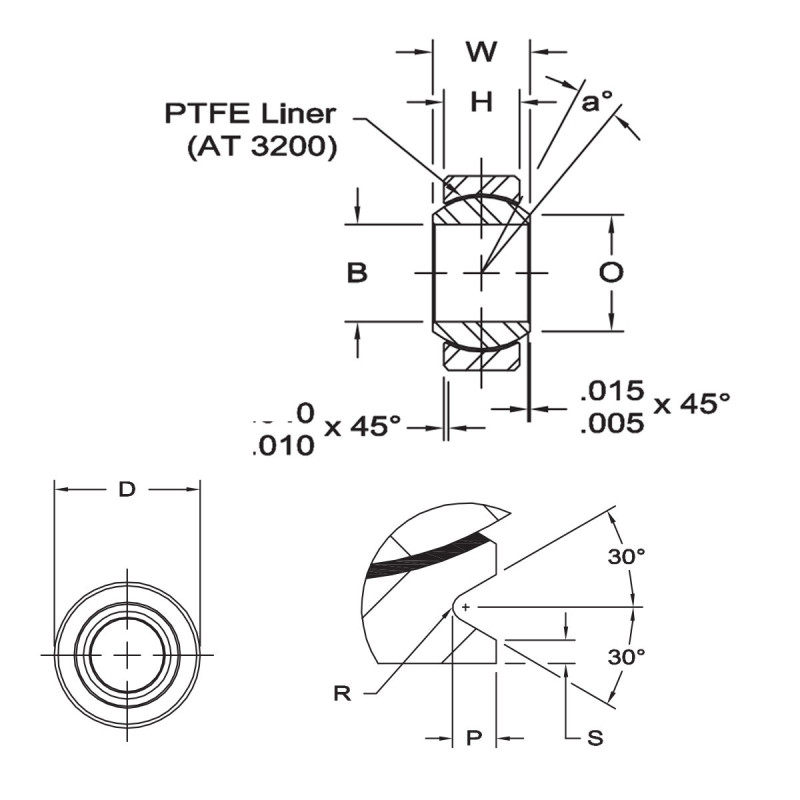 Cuscinetto Sferico Aurora 3/4" 1.3750 Esterno - RO-PWB-12T - PWB-12T - 3661768345528