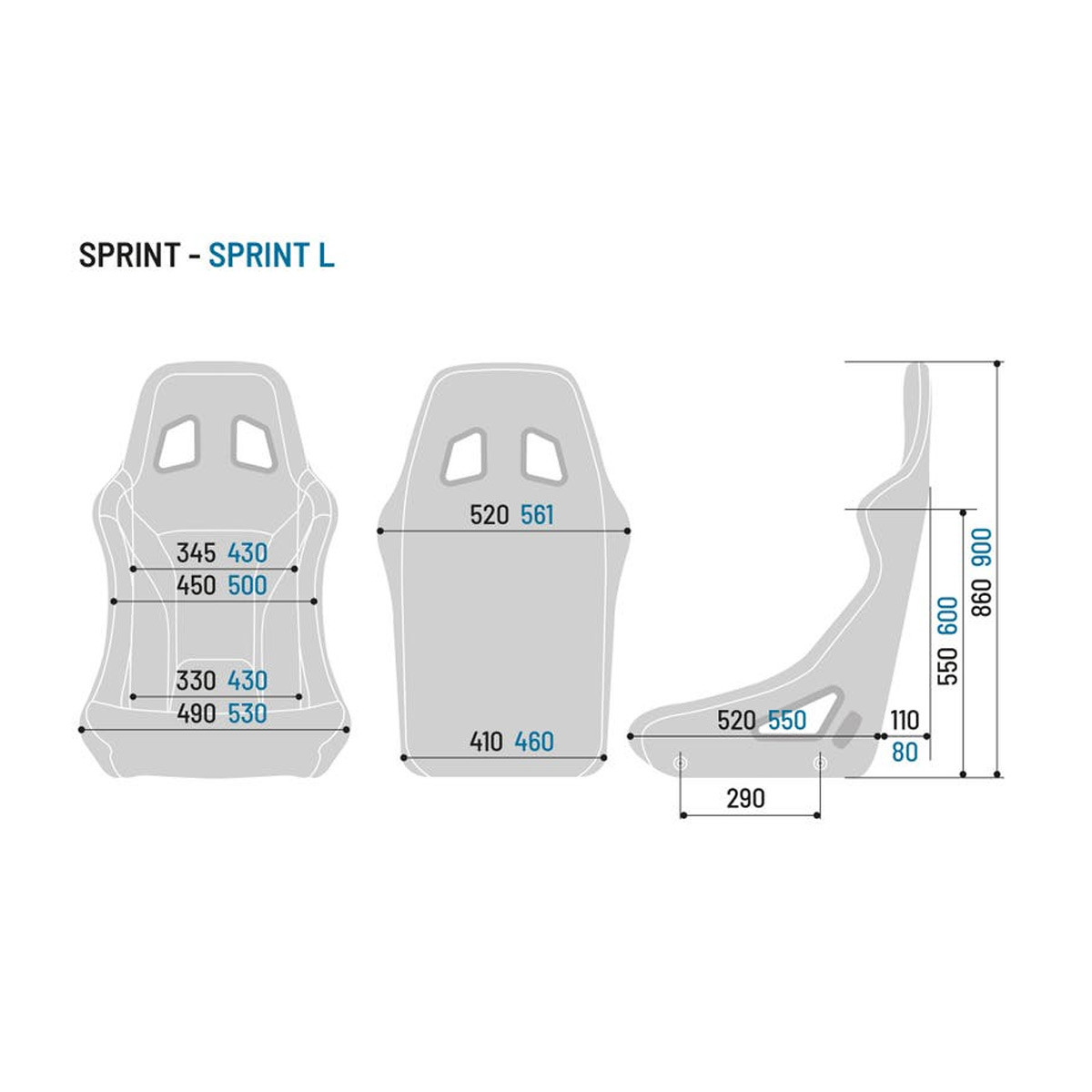 SPRINT+ Rohrförmiger FIA-Schalensitz - BRR0003B0.N - BRR0003B0K0100N