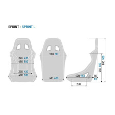 Sparco SPRINT+ Schalensitz Größe L Tubular FIA