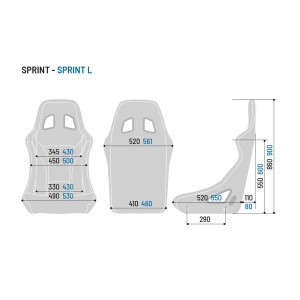 Sparco SPRINT+ Schalensitz Größe L Tubular FIA