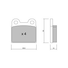 GT2i Club Rear brake pads for SAAB 900 I (AC4, AM4) 2.0 Turbo-16 S 176cv 1979-01-01-1993-12-01