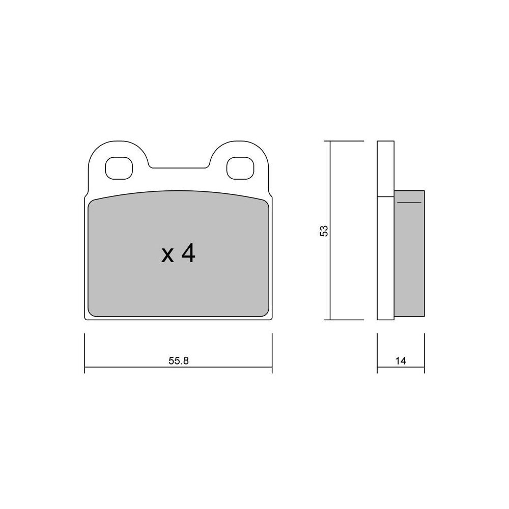 Plaquettes de frein GT2i Club Arrière pour SAAB 900 I (AC4, AM4) 2.0 Turbo-16 S 176cv 1979-01-01-1993-12-01 - GT-PC0020 - 3666618578668