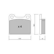 Pastiglie freno anteriori GT2i Club per ALFA ROMEO 75 1.6, 1.8 1985-92 - Pinze freno Ate 