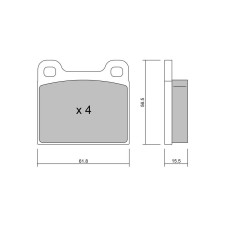 Bremsbeläge GT2i Club Hinten für MERCEDES BENZ S-Klasse III (W126) 560 SE, SEL 300cv 1979-10-01-1991-06-01