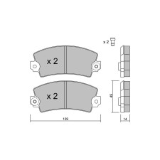 GT2i Club Front brake pads for RENAULT 18 (134_) 1.4 Turbo (8220) 161cv 1978-04-01-1993-11-01