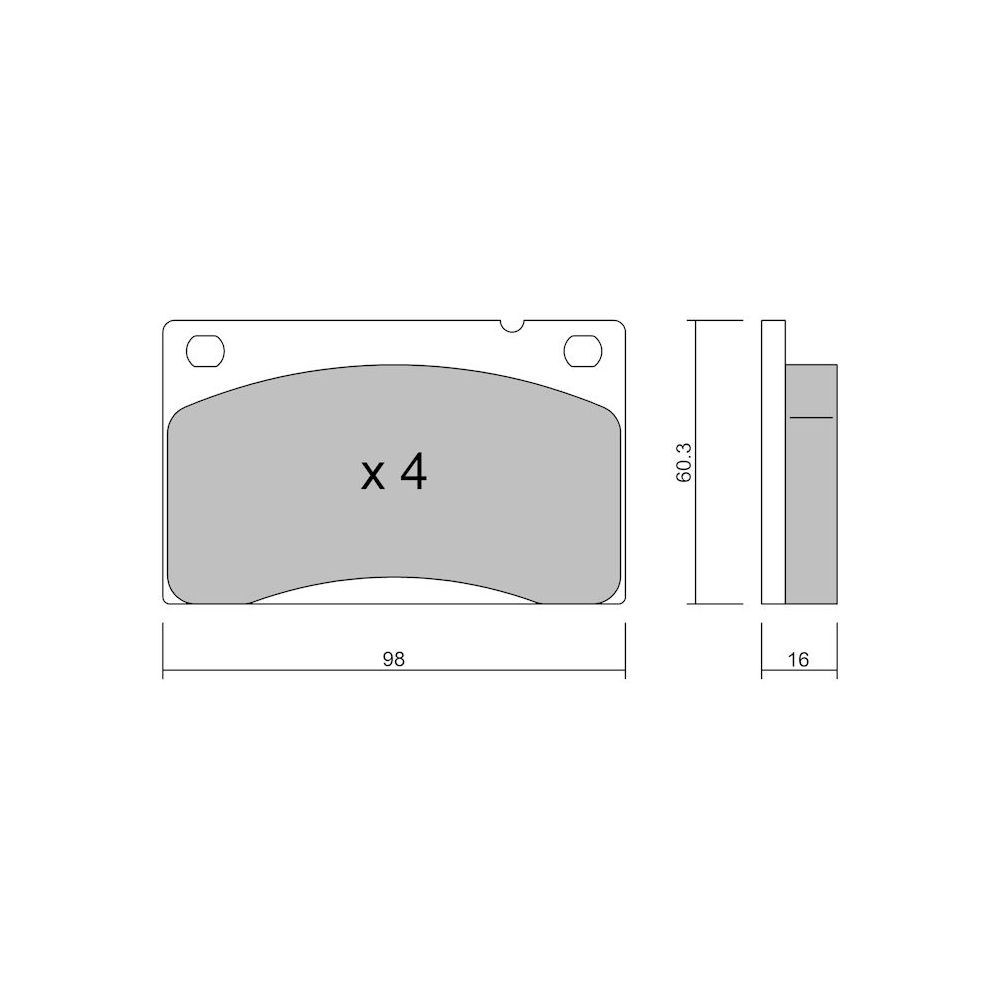 GT2i Club Front brake pads for VOLVO 140 SW (145) 2.9 161cv 1966-08-01-1975-02-01 - GT-PC0060 - 3666618578729