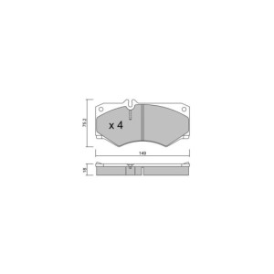 Plaquettes de frein GT2i Club Avant pour MERCEDES BENZ Classe G II (W463) AMG G 65 (463.274) 630cv 1989-09-01-