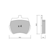 Plaquettes de frein GT2i Club Avant pour ROVER Mini 850, 1000, 1300 1974-01 - Etriers de frein Lockheed