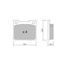 GT2i Club Front brake pads for TALBOT Simca Sunbeam 1.6 Ti 101cv 1966-01-01-1983-03-01