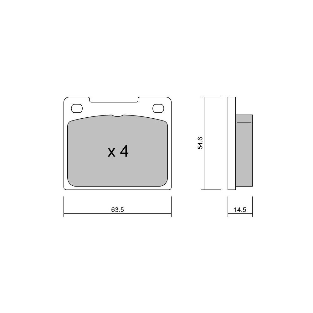 GT2i Club Front brake pads for TALBOT Simca Sunbeam 1.6 Ti 101cv 1966-01-01-1983-03-01 - GT-PC0220 - 3666618578842