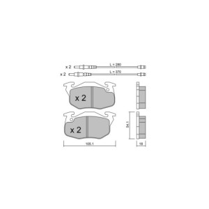 Plaquettes de frein GT2i Club Avant pour CITROEN ZX (N2) 1.4 GTi 101cv 1991-03-01-1999-07-01