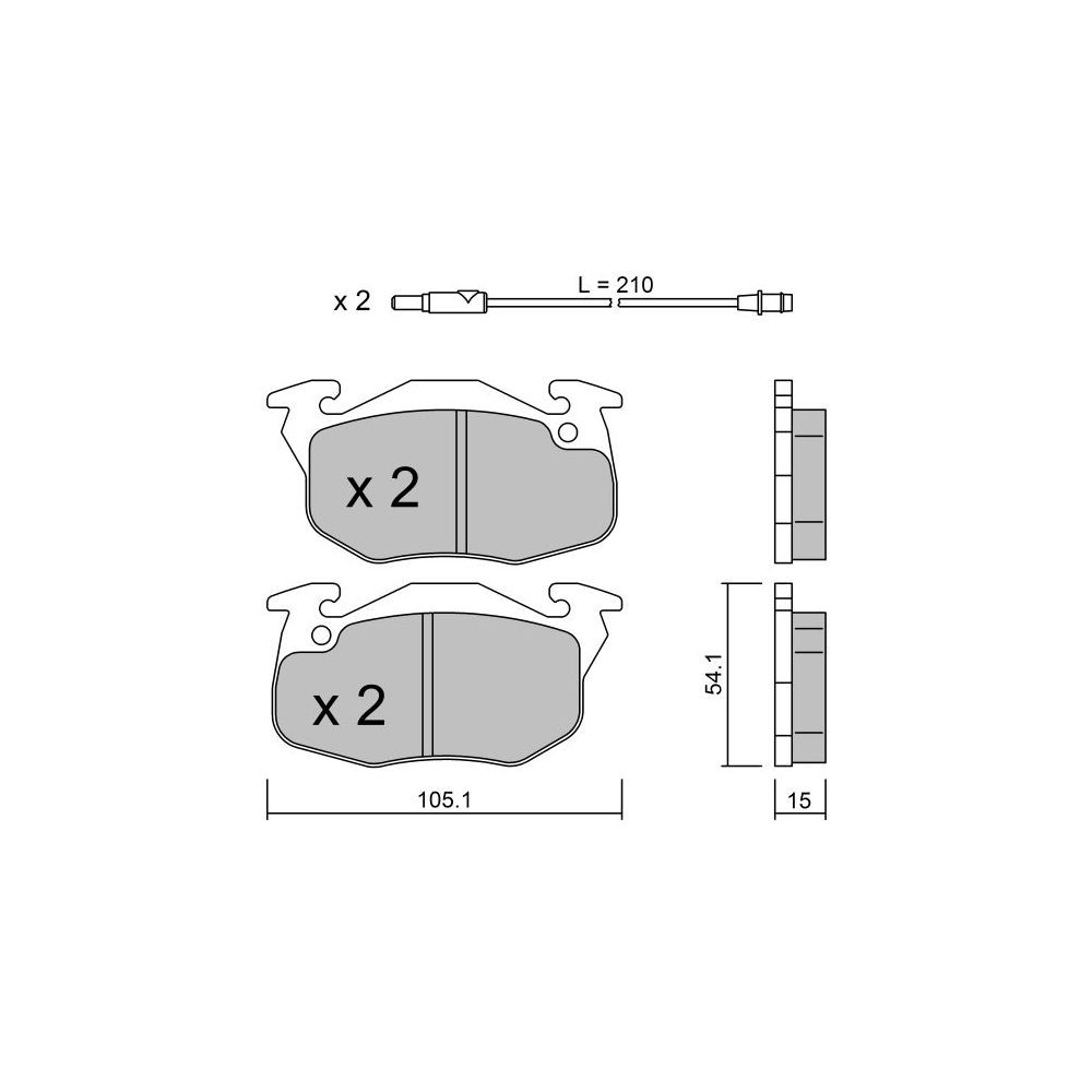 Bremsbeläge GT2i Club Avant für RENAULT Super 5 (B/C40_) 1.3 98cv 1984-10-01-1996-12-01 - GT-PC0393 - 3666618579023