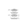 GT2i Club Front brake pads for FORD Fiesta II (FBD) 1.7 TD (F19, M19) 82cv 1983-09-01-1989-11-01
