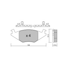 Plaquettes de frein GT2i Club Avant pour SEAT Ibiza II (6K1) 3.0 185cv 1993-03-01-2002-05-01