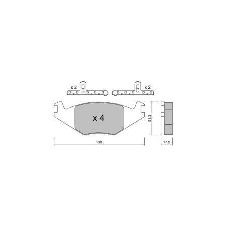 Pastiglie freno anteriori GT2i Club per SEAT Ibiza II (6K1) 3.0 185cv 1993-03-01-2002-05-01