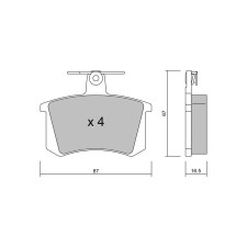 Plaquettes de frein GT2i Club Arrière pour AUDI A4 I Avant (8D5, B5) S6 Plus quattro 327cv 1994-11-01-2003-05-01