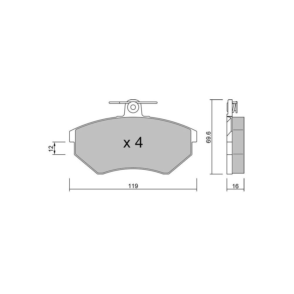 Plaquettes de frein GT2i Club Avant pour VOLKSWAGEN Golf III 2.0i GTi, 2.0i 16V, 2.8i VR6 1991-97 - Etriers de frein Girling - GT-PC0520 - 3661768238295