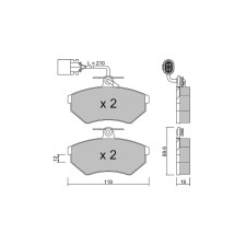 Plaquettes de frein GT2i Club Avant pour VOLKSWAGEN Golf III (1H1) 2.9 VR6 Syncro (1HX1) 191cv 1991-08-01-1999-04-01