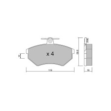Plaquettes de frein GT2i Club Avant pour SEAT Cordoba I Vario (6K5) 1.8 G60 Limited 211cv 1996-01-01-2002-12-01