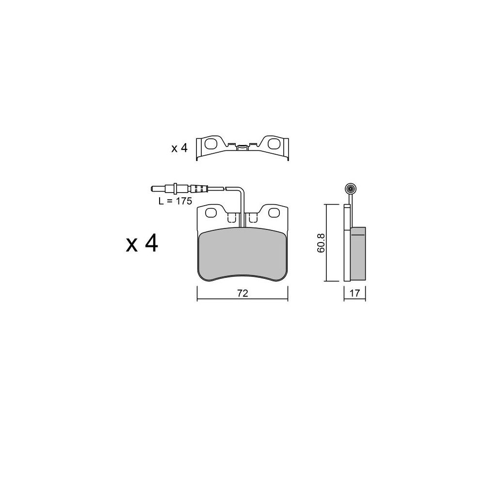 GT2i Club Front brake pads for CITROEN Saxo 1,0i, 1,1i 1996-05 - Brake calipers Ate  - GT-PC0620 - 3666618591070
