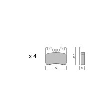 GT2i Club Front brake pads for PEUGEOT 106 II (1) 300 T Turbo-D 143cv 1996-04-01-2004-07-01