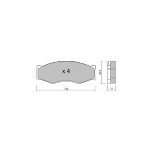 GT2i Club Front brake pads for NISSAN Bluebird VI Hatchback (T72, T12) 3.0 Turbo 229cv 1985-12-01-1992-11-01