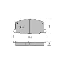 Pastiglie freno anteriori GT2i Club per TOYOTA Celica V Coupe (_T18_) 2.0 Turbo 4WD (ST185) 209cv 1989-09-01-1994-12-01