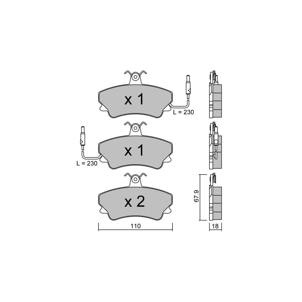 Pastiglie freno anteriori GT2i Club per RENAULT Espace II (J/S63_) 2.0 -16 Turbo 173cv 1991-01-01-1996-12-01 - GT-PC0710 - 3666618579382