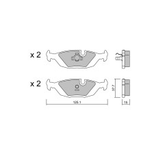 Plaquettes de frein GT2i Club Arrière pour SAAB 9000 2.3 225cv 1985-04-01-1998-12-01