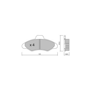 Plaquettes de frein GT2i Club Avant pour FORD Escort V (AAL, ABL) 1.8 16V XR3i 105cv 1988-04-01-1996-11-01