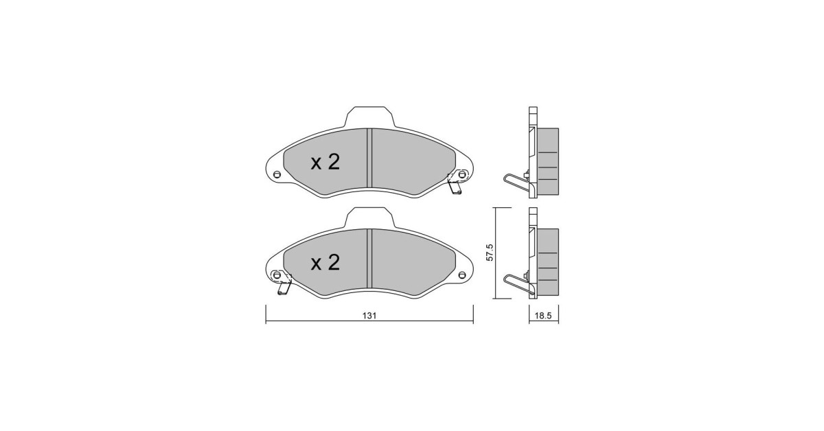 Pastiglie freno anteriori GT2i Club per FORD Escort VII Cabrio (ALL) 3.0 V6 12V 192cv 1994-03-01-2000-08-01