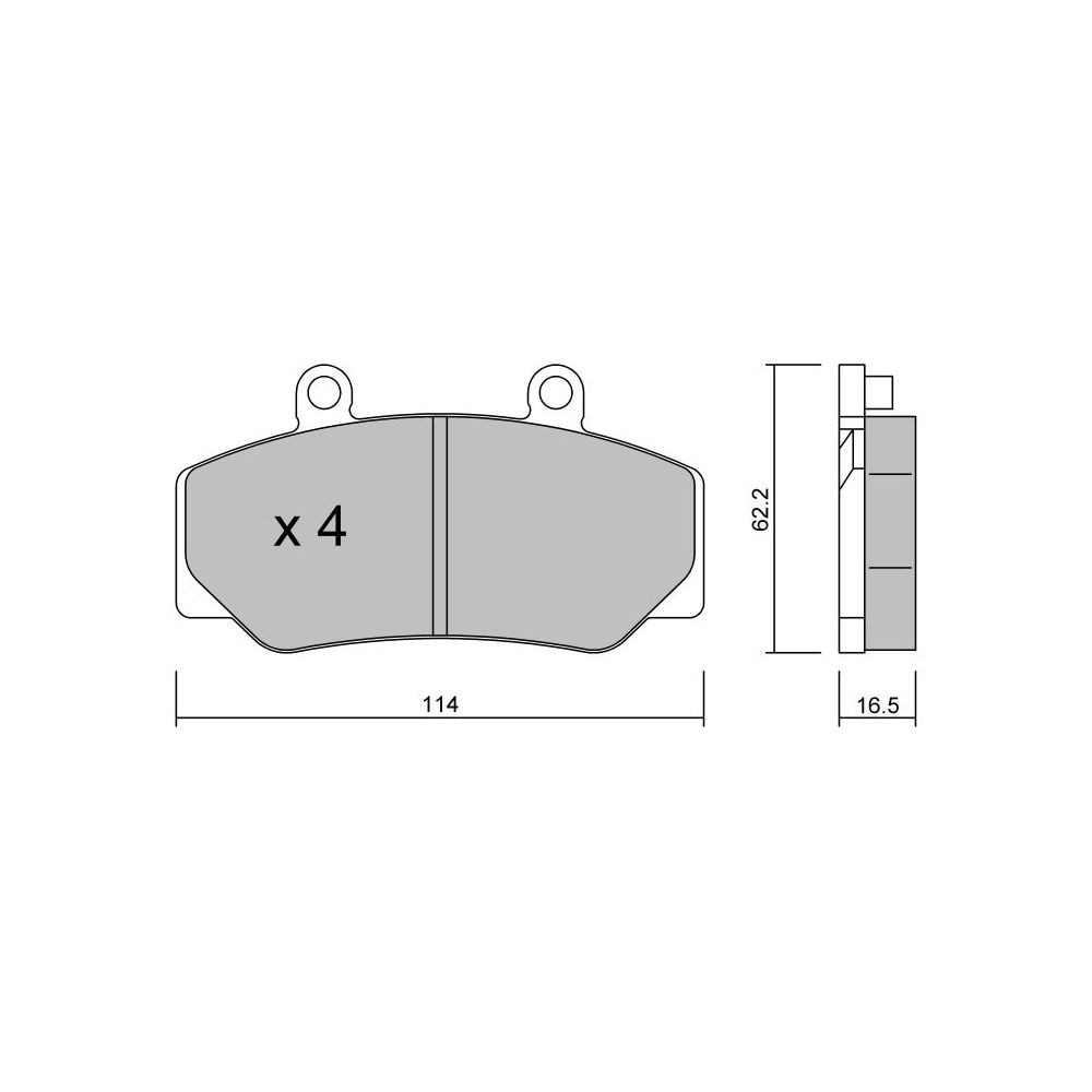 Bremsbeläge GT2i Club Avant für VOLVO 940 I Kombi (945) 2.9 204cv 1990-01-01-1995-07-01 - GT-PC0770 - 3666618579443
