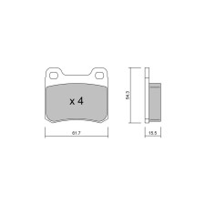 Pastiglie freno posteriori GT2i Club per MERCEDES BENZ Classe E I (W124) E 280 (124.028) 198cv 1985-01-01-1995-06-01