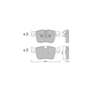 Pastiglie freno anteriori GT2i Club per CITROEN Grand C4 Spacetourer (3A_, 3E_) 1.6 PureTech 180 181cv 2018-04-01-