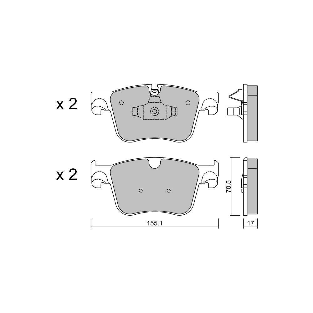 Pastiglie freno anteriori GT2i Club per CITROEN Grand C4 Spacetourer (3A_, 3E_) 1.6 PureTech 180 181cv 2018-04-01- - GT-PC10010 - 3666618579689