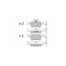 Bremsbeläge GT2i Club Hinten für PEUGEOT 308 II 1.5 BlueHDi 130 131cv 2013-09-01-2021-06-01