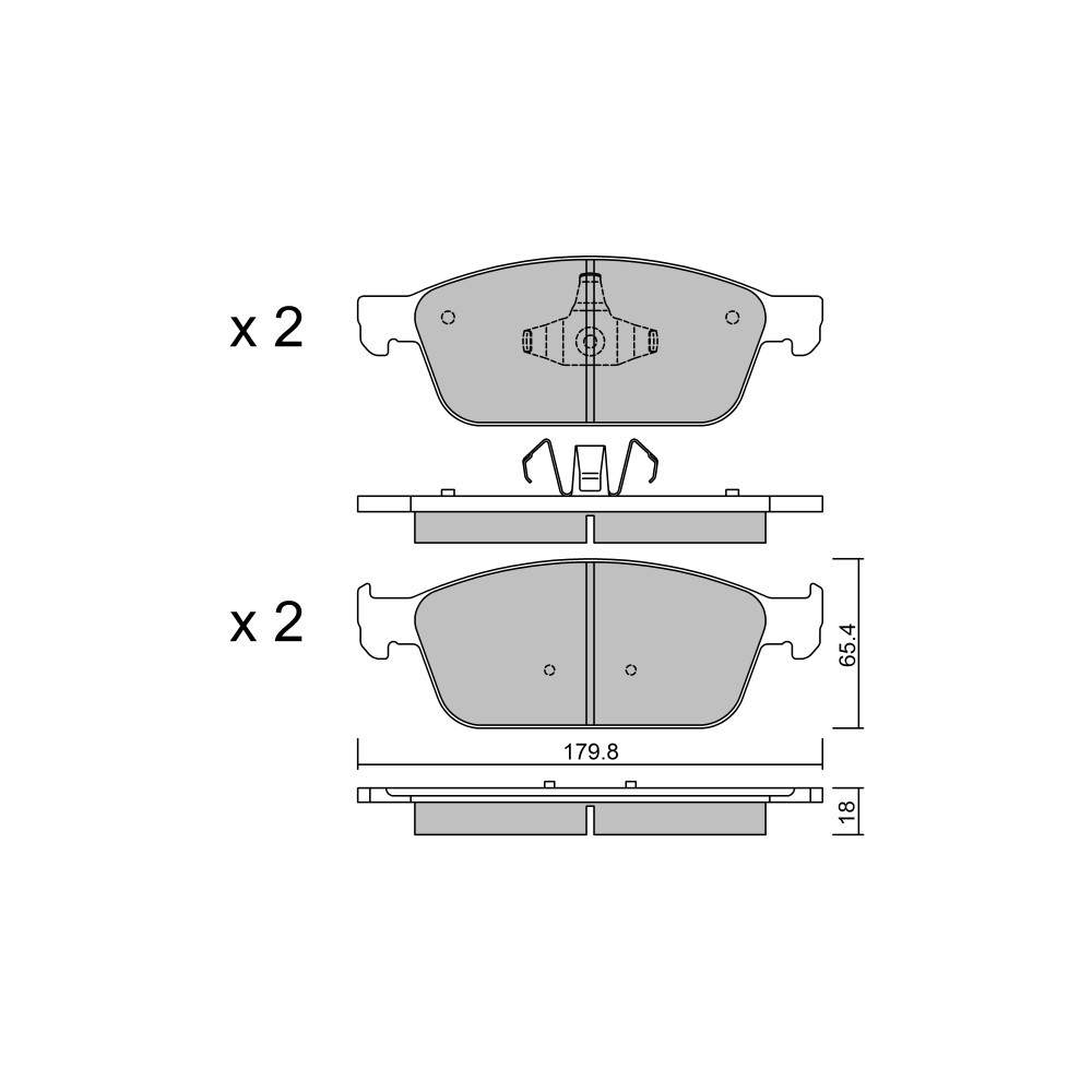 Plaquettes de frein GT2i Club Avant pour FORD Focus 2.0 ST 2012-18 - Etriers de frein Ate  - GT-PC10050 - 3666618579740