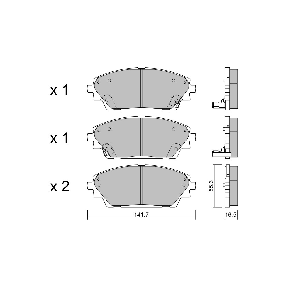 GT2i Club Front brake pads for MAZDA CX-30 (DM) 2.5 SKYACTIV-G 195cv 2019-07-01- - GT-PC10080 - 3666618579757