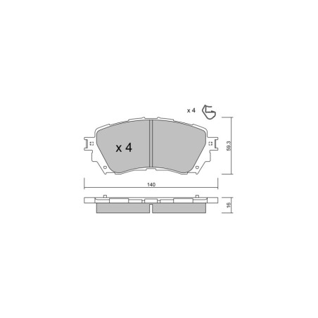 Plaquettes de frein GT2i Club Avant pour MAZDA 6 III SW (GJ, GL) / Atenza 2.5 232cv 2012-08-01-