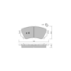 Plaquettes de frein GT2i Club Avant pour MAZDA 6 III SW (GJ, GL) / Atenza 2.5 232cv 2012-08-01-